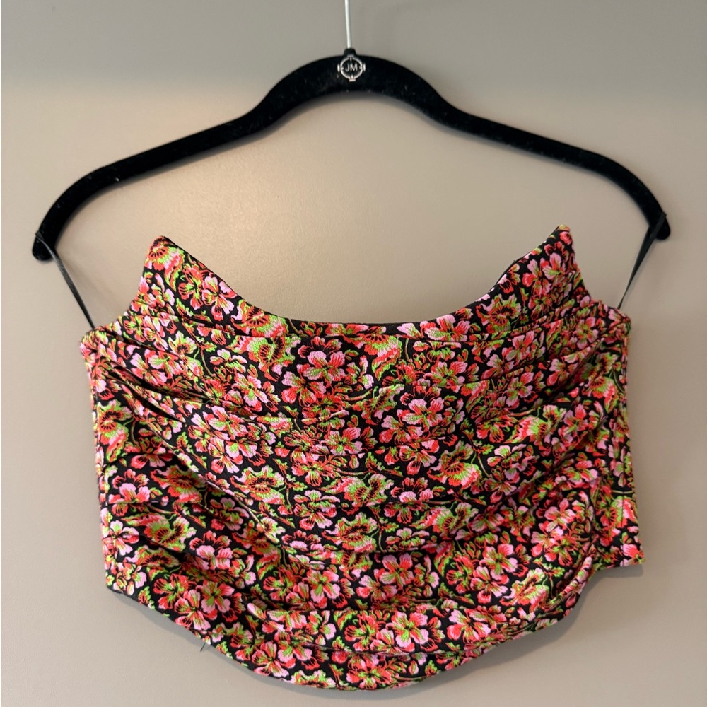 Zara Floral Print Corset Top